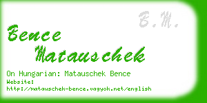 bence matauschek business card